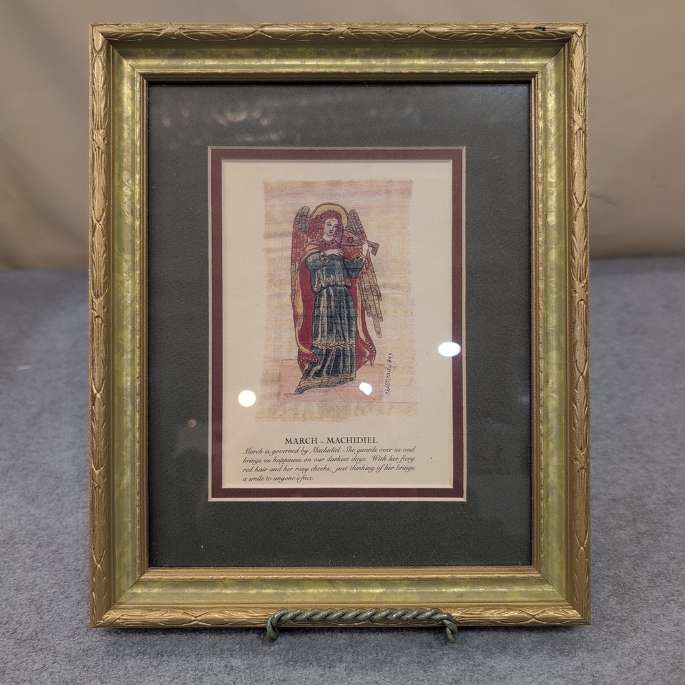 March Machidiel Angel Art Print Framed Wall Decor 12" × 9.5" - Picture 1 of 3